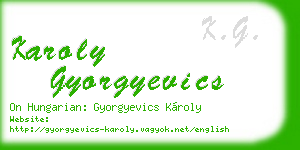 karoly gyorgyevics business card